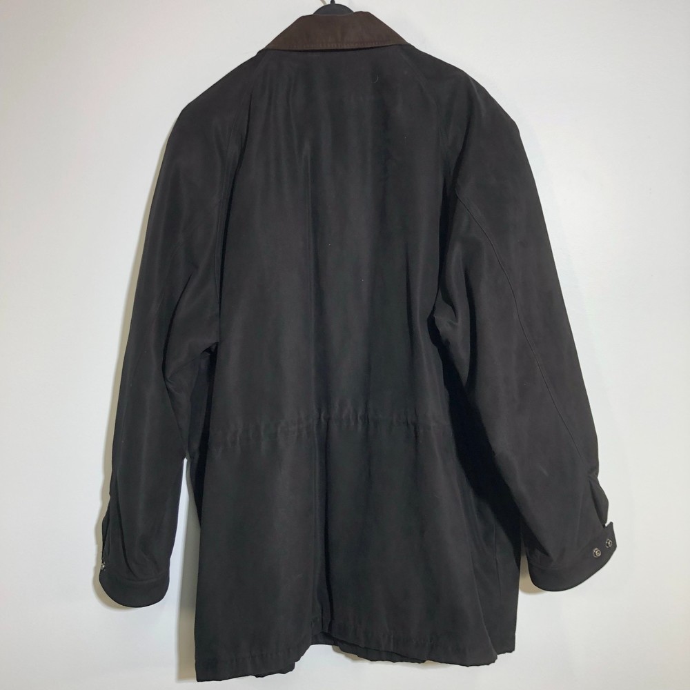 Claiborne Black W/ Brown Collar Suede Jacket 2XL - Picture 2 of 13